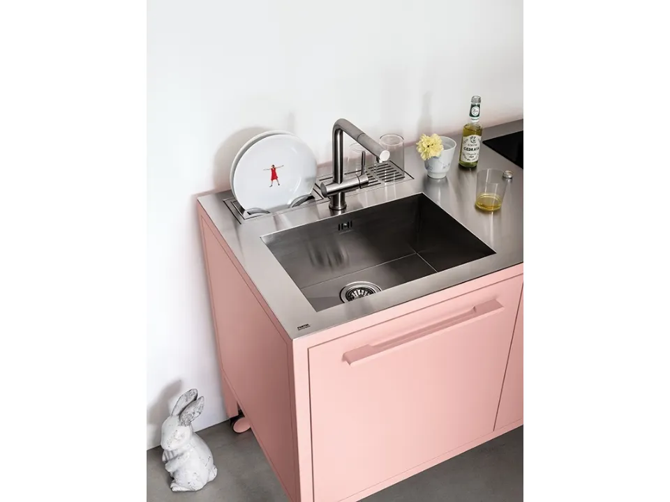 Cucina Moderna monoblocco Frame Rose Quartz di Fantin