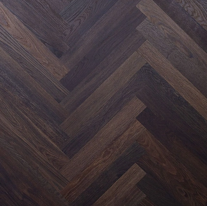 Parquet Floor City Line Smoked Fishbone in essenza rovere di Giacobazzi