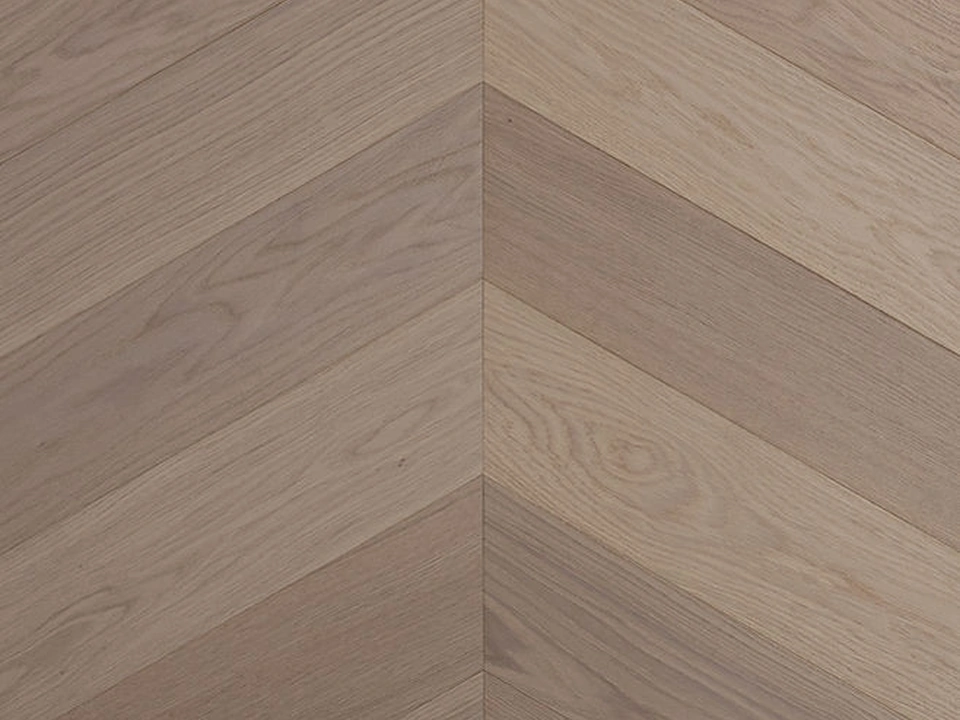 Parquet Floor City Line White Large Chevron in essenza rovere di Giacobazzi