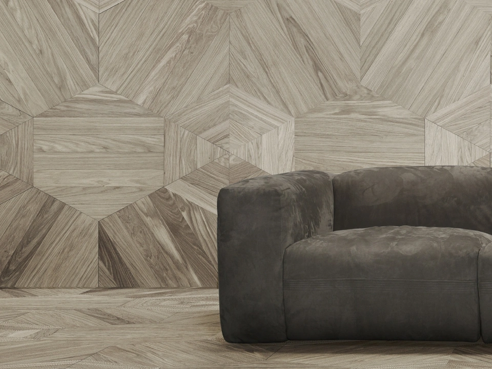 Parquet Mattonelle Mosaico B in essenza di rovere europeo di Giacobazzi
