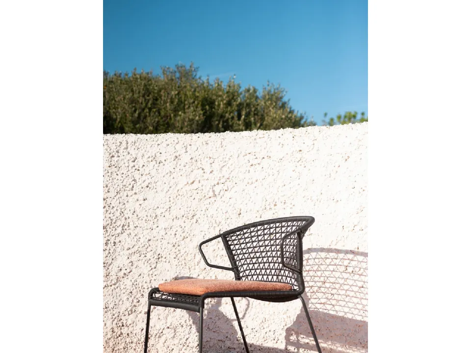 Poltroncina Vela in corda nautica intrecciata di Potocco
